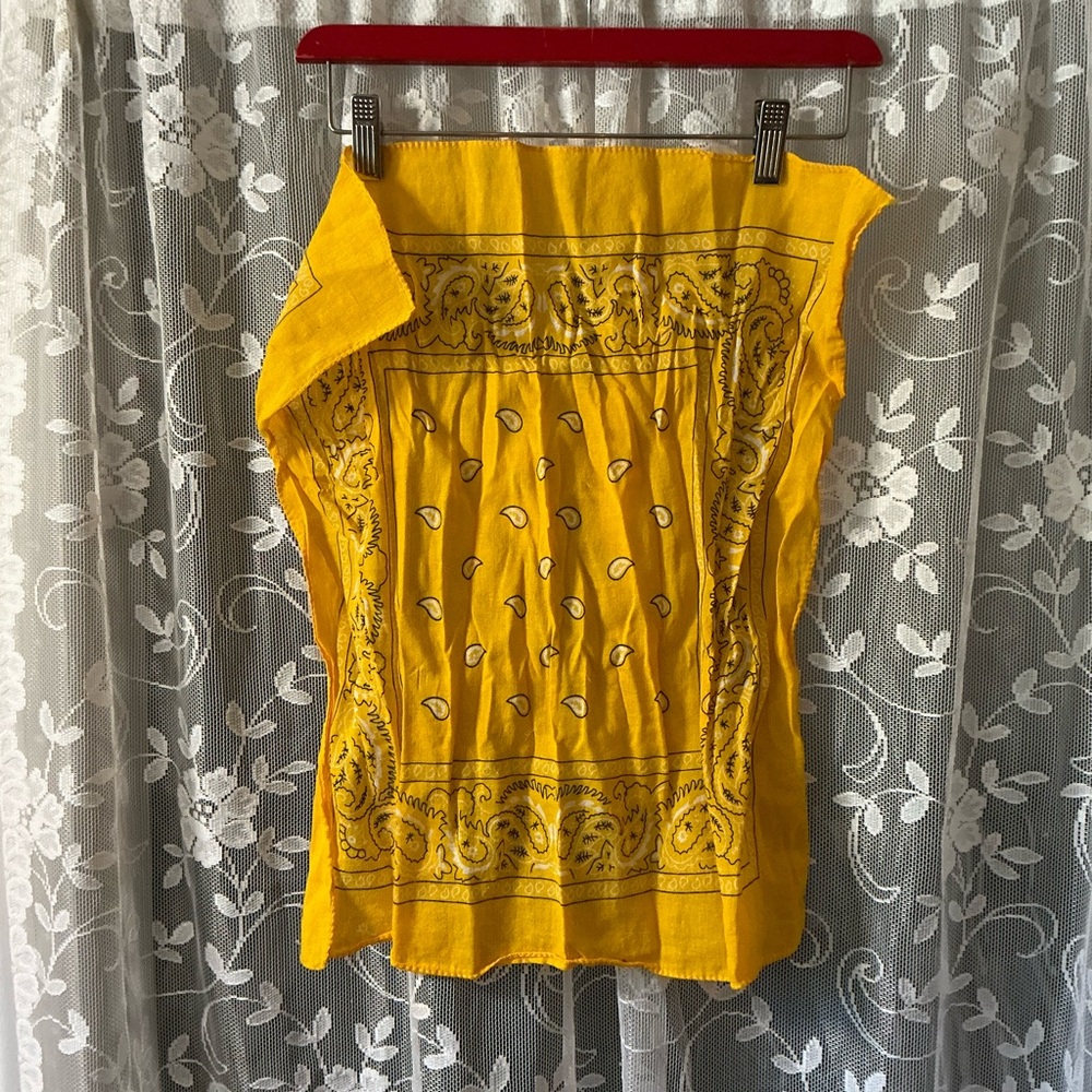 Yellow Paisley bandana